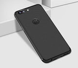 WOW Imagine(TM) Soft Silicone all Sides Protection Cross Texture Anti Slip Ultra Thin Flexible Back Case Cover for OnePlus 5 - Pitch Black