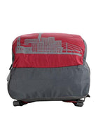 Dussledorf Polyester School Backpack with Laptop Compartment and 2 Bottle Pocket 17 Liters -Grey, Red - NEIGHBOUR JOY
