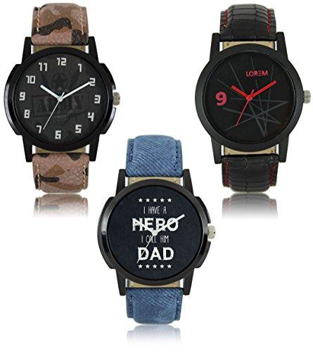 Ak Combo Of 3 Analogue Multicolor Dial Men's Watch-Lr-03-07-08 - NEIGHBOUR JOY