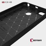 Chevron Xiaomi Redmi 4 [May 2017 Launch] Back Cover Case, Heavy Duty Shock Proof TPU Case for Mi Redmi 4 Mobile Premium Protection, Metallic Black by Chevron - NEIGHBOUR JOY