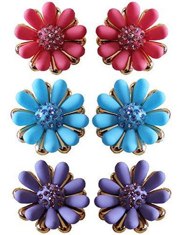 Colorful Befikare Stud Earrings in Flower Shape - NEIGHBOUR JOY