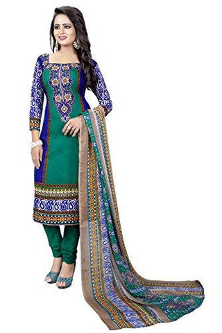 Dress material(Dresses for women party wear Designer Dress Material Today offers buy online in Low Price Sale Blue Color Cotton Fabric Free Size Salwar Suit Material) - NEIGHBOUR JOY