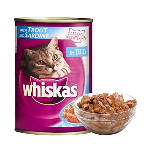 Whiskas Wet Meal Adult Cat Food Trout & Sardine, 400 g Can