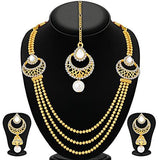 Sukkhi Gorgeous Peacock Gold Plated Set of 3 Necklace Set Combo For Women