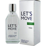 United Colors of Benetton Let's Move Man Eau de Toilette Spray for Men, 3.3 Ounce