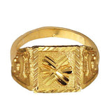 Mens Fashion Jewellery Antique  Golden Floral Design Gold Plated Fashion Ring - NEIGHBOUR JOY