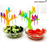 GKP Products ® Set Of 1 - 6 Pcs Plastic Fruit Fork Set