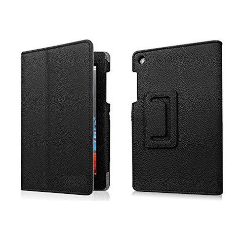 IndiSmack PU Leather Flip Flap Case Book Cover Stand For Lenovo Tab 3 730X 7 inch Tablet,Black - NEIGHBOUR JOY