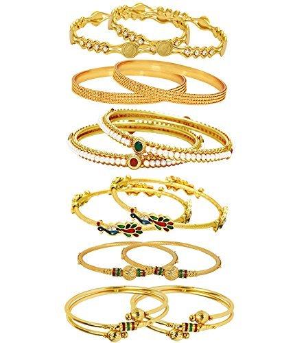 YouBella Gold Plated Bangles Combo Of 6 Bangles Jewellery FprGirls/Women