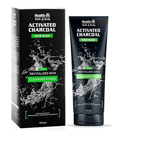 Healthvit Activated Charcoal Facewash, 100ml