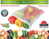 Shalimar Vegetable Organiser Reusable Fridge Bags / Net Bags,( Pack Of 6 Bags ) - NEIGHBOUR JOY