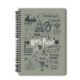 Mc sid razz Official ''Harry Potter'' Gift Set/Birthday Gift/Rakhi Gift - Combo pack of 6,Triangle Notebook + House crest 3 Notebook + Marauder's Map Notebook + Infographic Grey Notebook + Leviosa Notebook + I Solemnly Swear Notebook , Licensed by Warner - NEIGHBOUR JOY