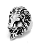 Sorella'z Mens Alloy Metal Silver Tone Lion Head Ring - NEIGHBOUR JOY