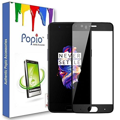 POPIO™ Pro HD+ Full Screen Coverage Tempered Glass Screen Guard Protector for Oneplus 5 (Black) - NEIGHBOUR JOY