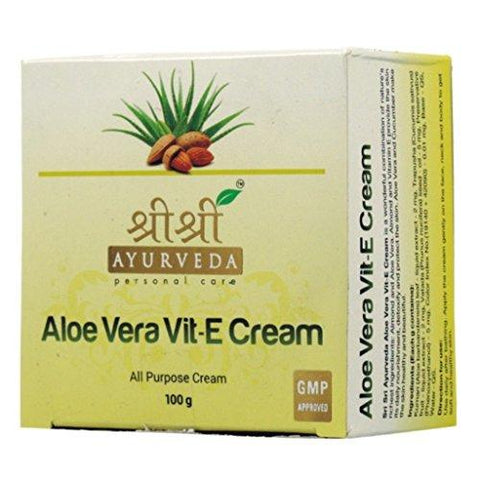 3x100GM, Sri Sri Ayurveda Aloe Vera & Vit. E Cream, For Healthy And Glowing Skin - NEIGHBOUR JOY