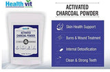 Healthvit Activated Charcoal 100gm For Face Mask, Detoxifies, Helps with Digestion