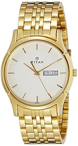 Titan Karishma Analog White Dial Men's Watch - 1636YM01