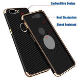 Kapa Oneplus 5 / One plus 5 Carbon Fibre Pattern Flexible Electroplated Edges Protective Back Cover Case for - Black - NEIGHBOUR JOY