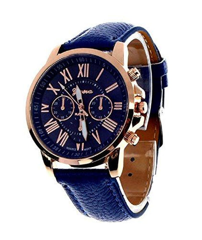 Geneva Platinum analogue blue Dial Women's Watch - NEIGHBOUR JOY