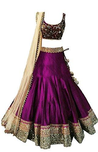 Palli Fashion Girl's Embroidered Silk Lehenga Choli (8-12 Yrs) (PF_5600) - NEIGHBOUR JOY