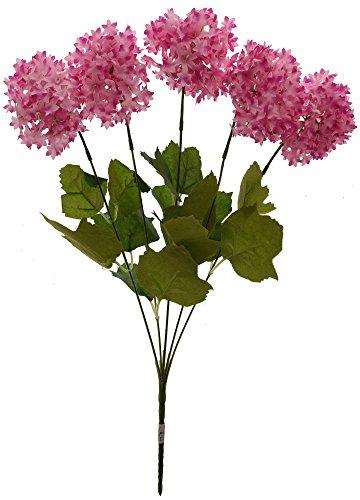 Fourwalls Artificial Hydrangea Flower Bouquet (45 cm, Dark Pink) - NEIGHBOUR JOY