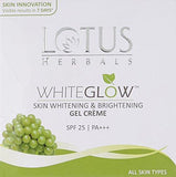 Lotus Herbals Whiteglow Skin Whitening And Brightening Gel Cream SPF-25, 60g