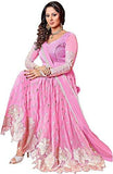 Sky Global Women's Pink Georgette Anarkali Semi-stitched Salwar Suit Dress Material (Dress_167_FreeSize_Pink) - NEIGHBOUR JOY