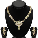 Sukkhi Golden Brass Choker Necklace Set Combo For Women