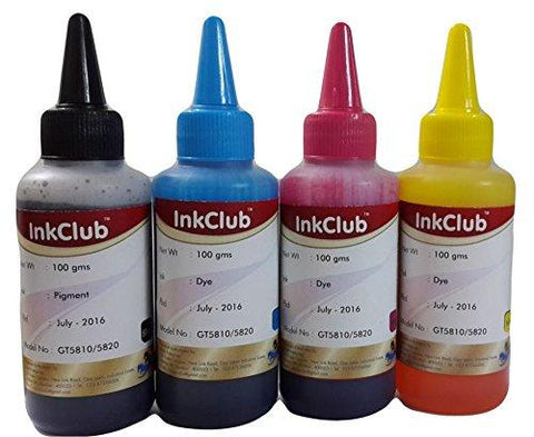 Inkclub 100ml*4 Compatible Ink for HP GT5810 & GT5820 printer(cmyk) - NEIGHBOUR JOY