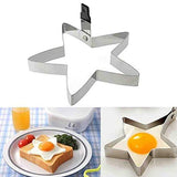 GKP Products ® Stainless Steel Kitchen Fried Egg Poacher Pancake Poach Ring With Handle- 4PCs of set