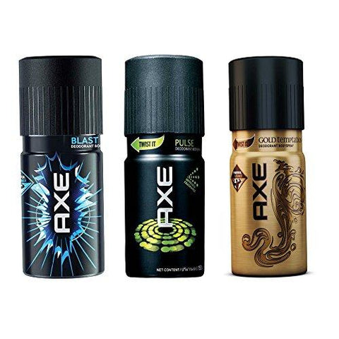 Axe Blast, Pulse and Gold Deodorant Combo Offer , 150ml (SET Of 3)