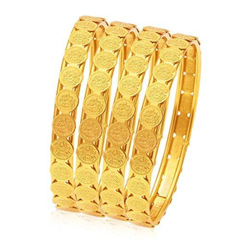 Sukkhi Glamorous Temple Jewellery Gold Plated Coin Bangle For Women