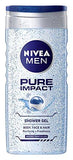 Nivea Pure Impact Shower Gel for Men, 250ml