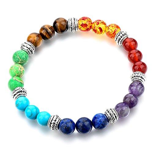 Hot and Bold "Certified" Natural Gem/Semi Precious Stones & 7 Chakra Bracelet. Daily/Party/Office/Casual Wear Fashion Healing, Reiki Crystal Jewellery for Men/Women/Boys/Girls. - NEIGHBOUR JOY