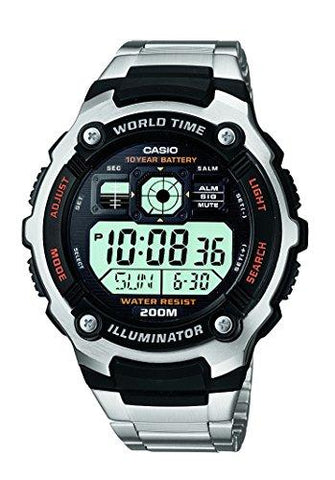 Casio Youth World-time Digital Black Dial Men's Watch - AE-2000WD-1AVDF (D084) - NEIGHBOUR JOY