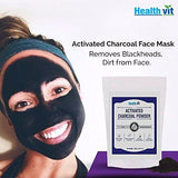 Healthvit Activated Charcoal 250gm For Face Mask, Detoxifies, Helps with Digestion