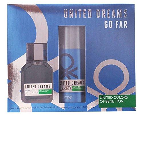 Benetton United Dreams Man Go Far Set contains Eau De Cologne and Deodorant, 250 ml