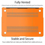 MOCA' Hard Shell Skin Cover Case For Apple MacBook Air 13" 13.3" inch A1369 , A1466 With 3 SAViOUR Accessories (Orange)