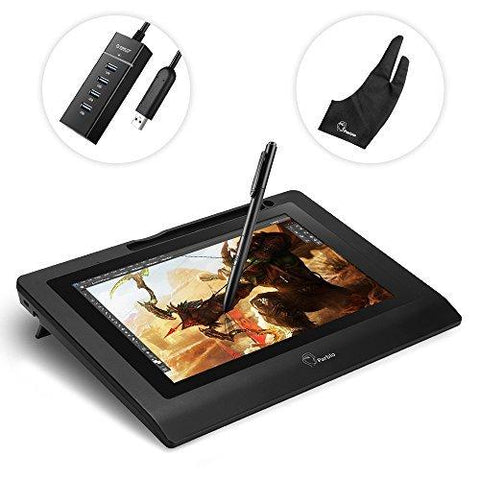 Parblo Coast10 10.1 Digital Pen Tablet Display Drawing Monitor 10.1 Inch with Cordless and Battery-free Pen 4ports USB3.0 Hub Glove - NEIGHBOUR JOY