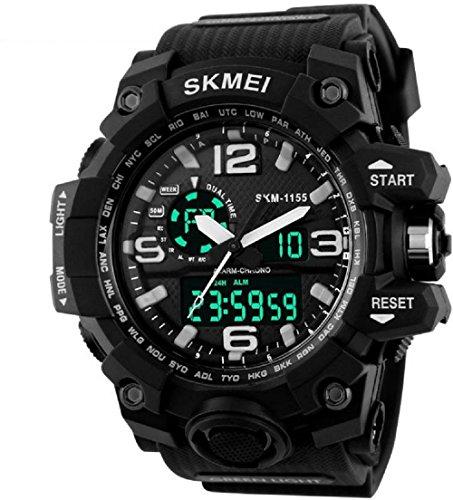 Skmei Analogue-Digital Black Dial Men's Watch - 1155 - NEIGHBOUR JOY