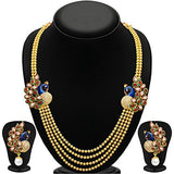 Sukkhi Pretty 4 String Gold Plated Set of 2 Necklace Set Combo For Women