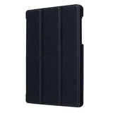 Taslar(TM) Leather Series Flip Cover with convenient stand function and Design Case With Magnet Lock For Lenovo Tab 3 730X Tablet 7 inch - Black