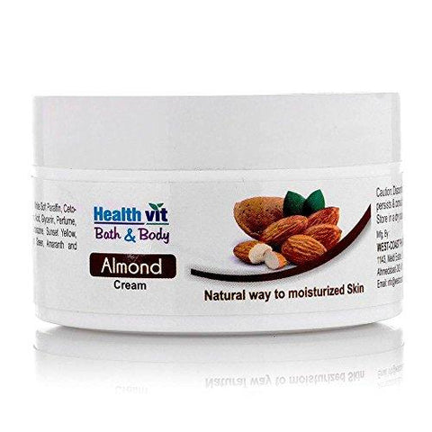 Healthvit Bath and Body Almond Cream, 50g