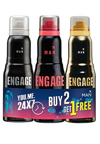 Engage Combo Pack Deo Sprays, Frost and Rush with Free Fuzz Deo Spray - NEIGHBOUR JOY