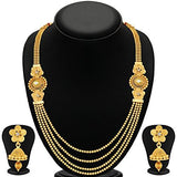 Sukkhi Gorgeous Peacock Gold Plated Set of 3 Necklace Set Combo For Women