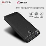 Chevron Xiaomi Redmi 4 [May 2017 Launch] Back Cover Case, Heavy Duty Shock Proof TPU Case for Mi Redmi 4 Mobile Premium Protection, Metallic Black by Chevron - NEIGHBOUR JOY
