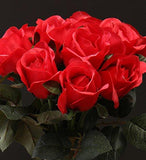 Fourwalls Artificial Rose Bunch (12 Flowers, Red) - NEIGHBOUR JOY