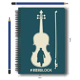 Mc Sid Razz Violin - [ Sherlock Holmes , Benedict Cumberbatch ] Quirky Designer Notebook - NEIGHBOUR JOY