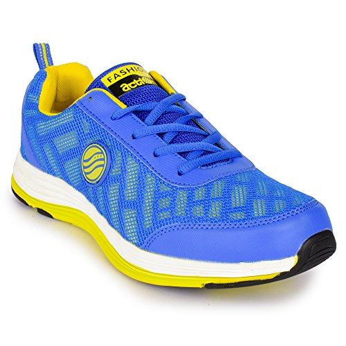 Action Shoes Men's Blue-Yellow Running Shoes - 7 UK/India (41 EU)(1555-BLUE-YELLOW) - NEIGHBOUR JOY