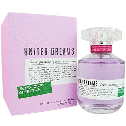 United Colors Of Benetton United Dreams Love Yourself Eau De Toilette Spray For Women, 2.7 Ounce